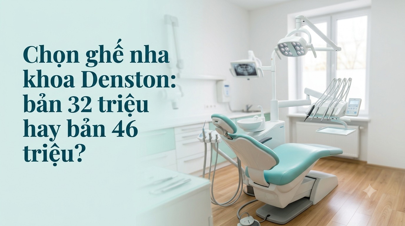 Chọn ghế nha khoa Denston: bản 32 triệu hay bản 46 triệu?